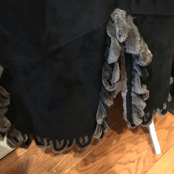 ❤️SOLD❤️Denimax Shearling Long Coat Loops Details Size L - Picture 13 of 16